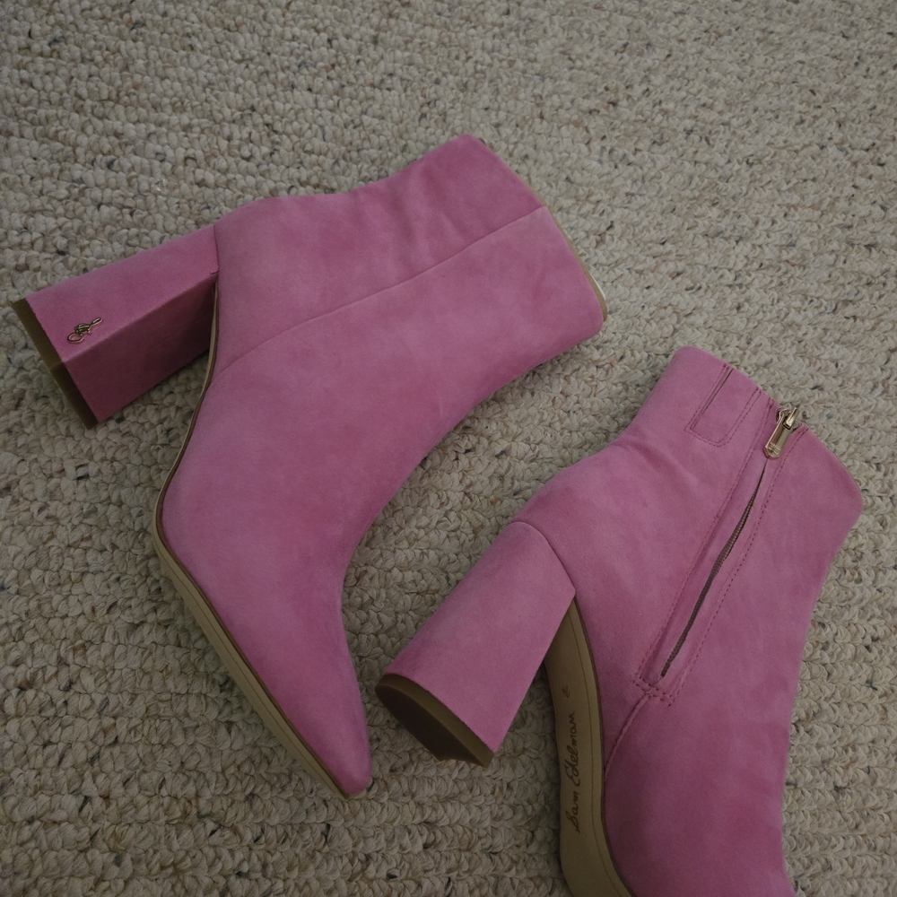 Sam Edelman Codie Pink Ankle Booties - Picture 5 of 8